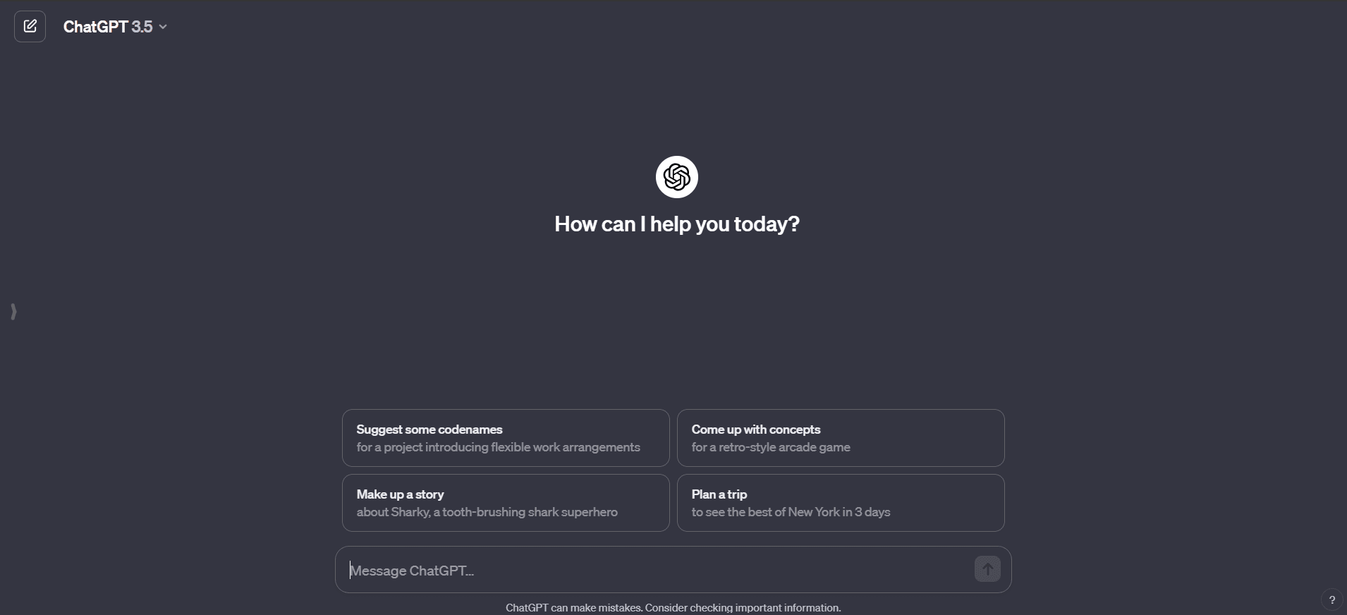 ChatGPT website screenshot