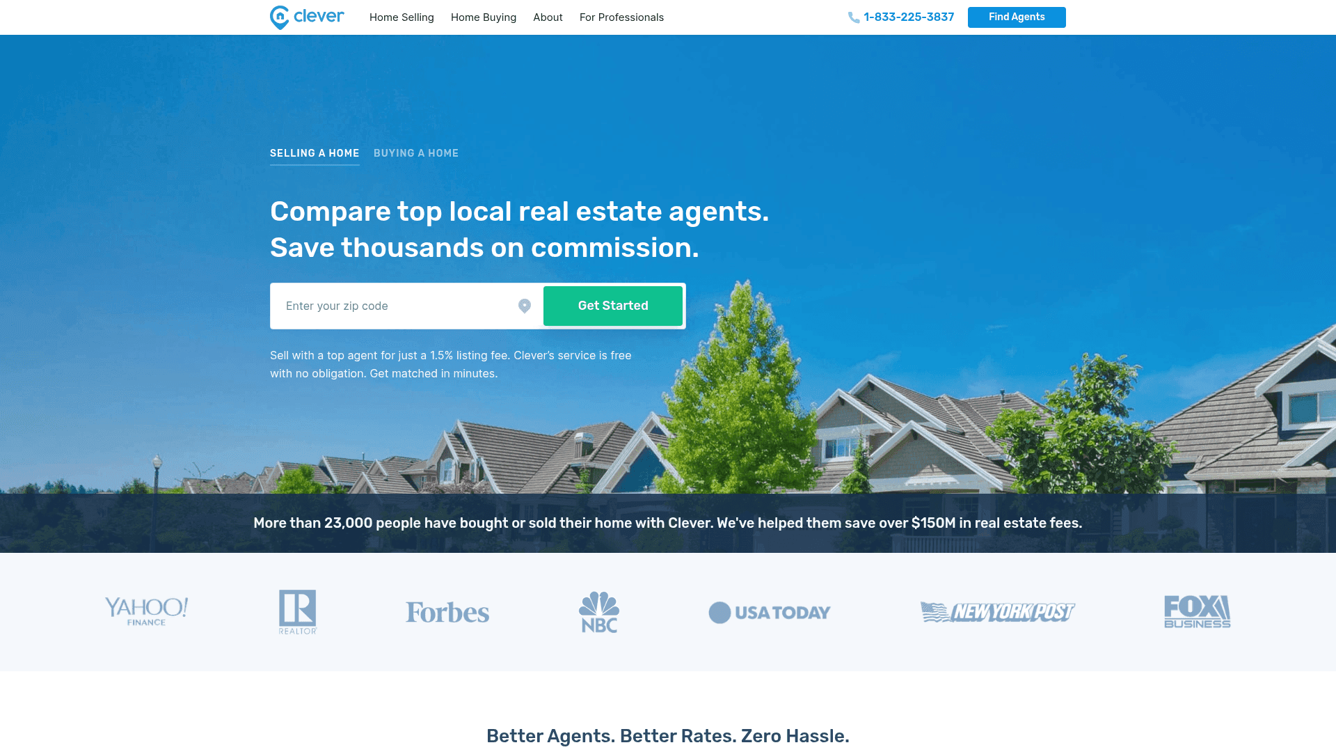 Clever Real Estate website screenshot