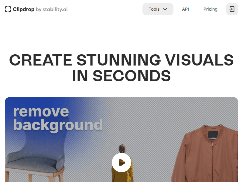 Clipdrop website screenshot