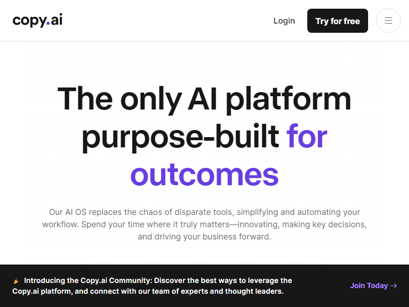 Copy.ai website screenshot