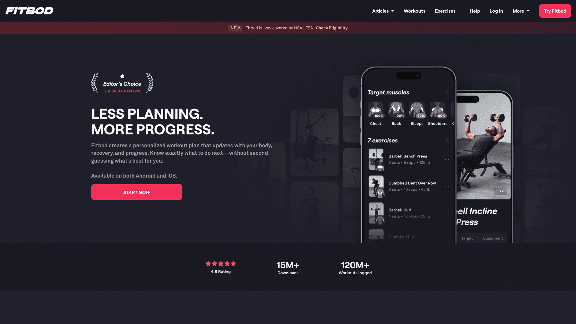 Fitbod website screenshot