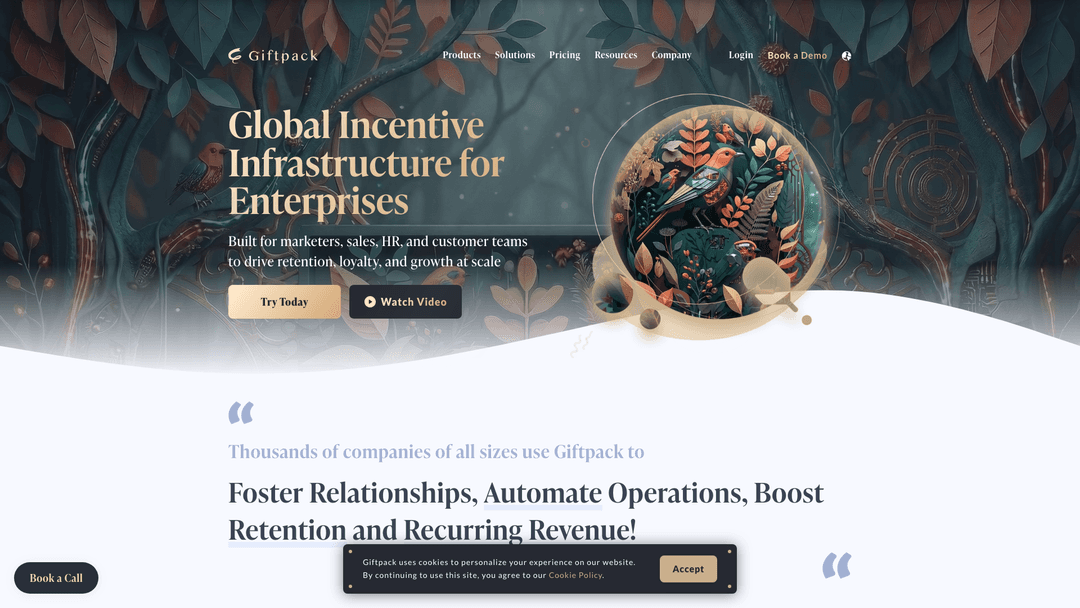 Giftpack website screenshot