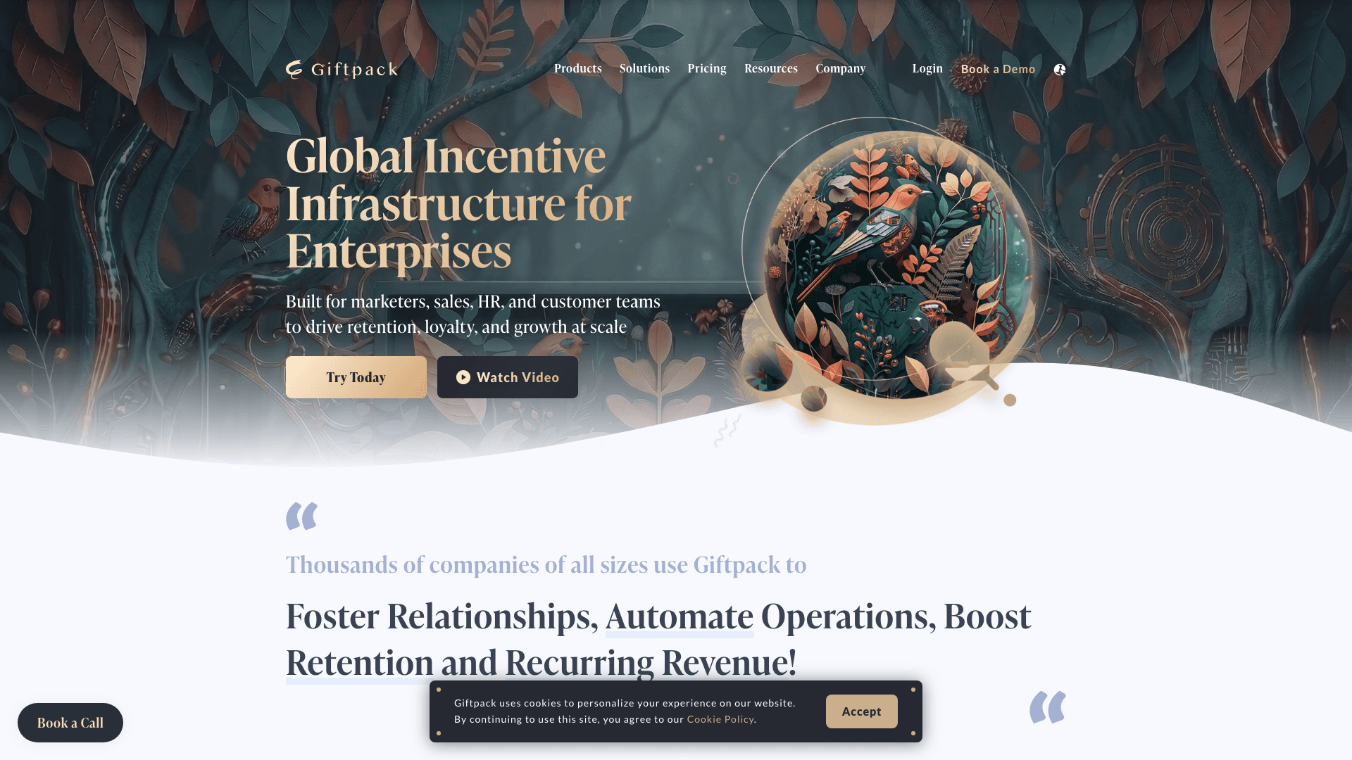 Giftpack website screenshot