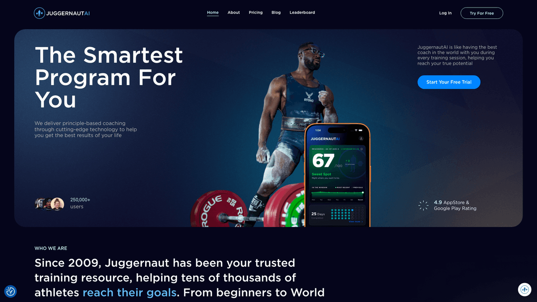 JuggernautAI website screenshot