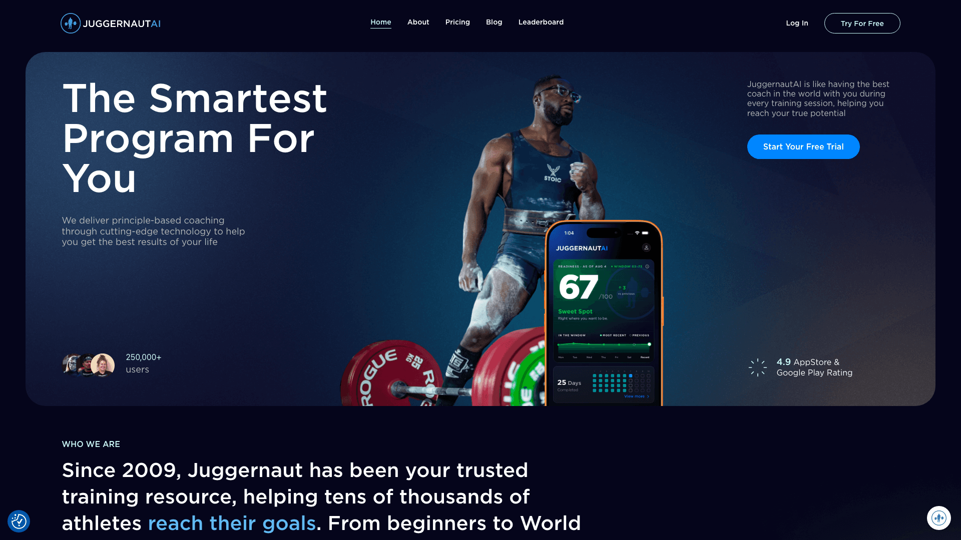 JuggernautAI website screenshot