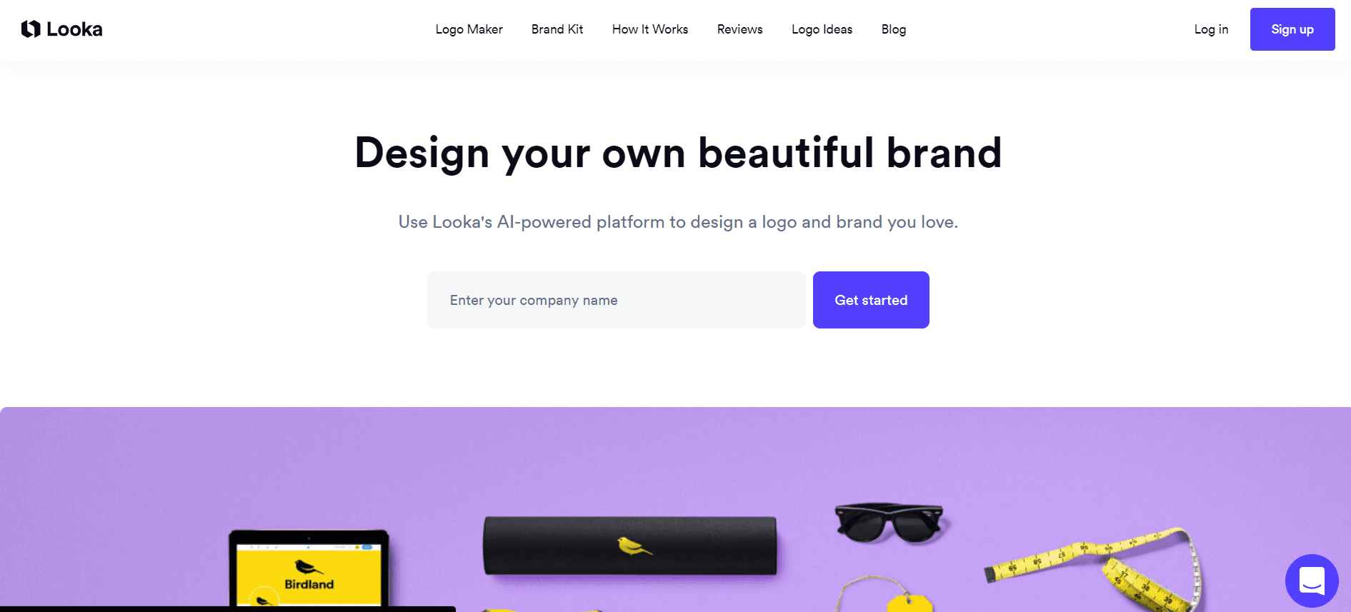 Looka website screenshot