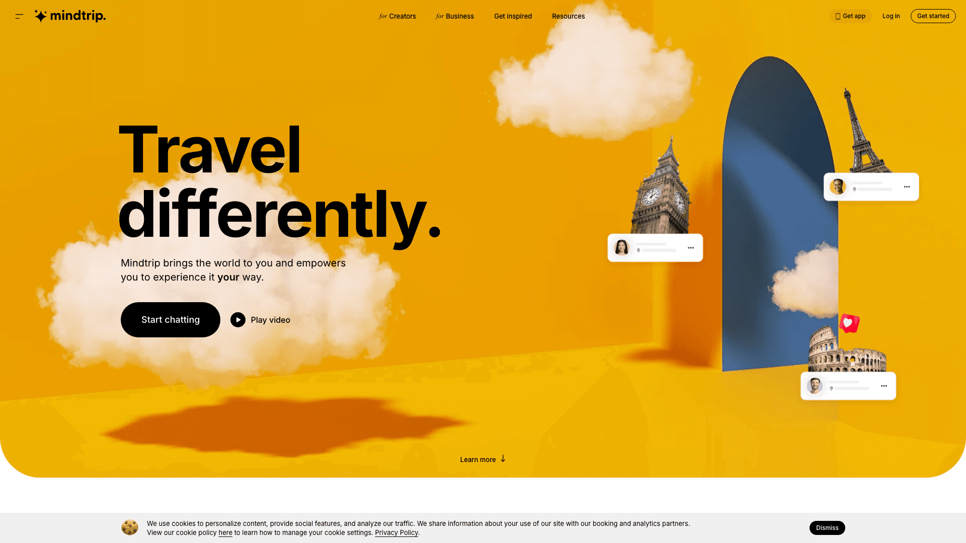 Mindtrip website screenshot