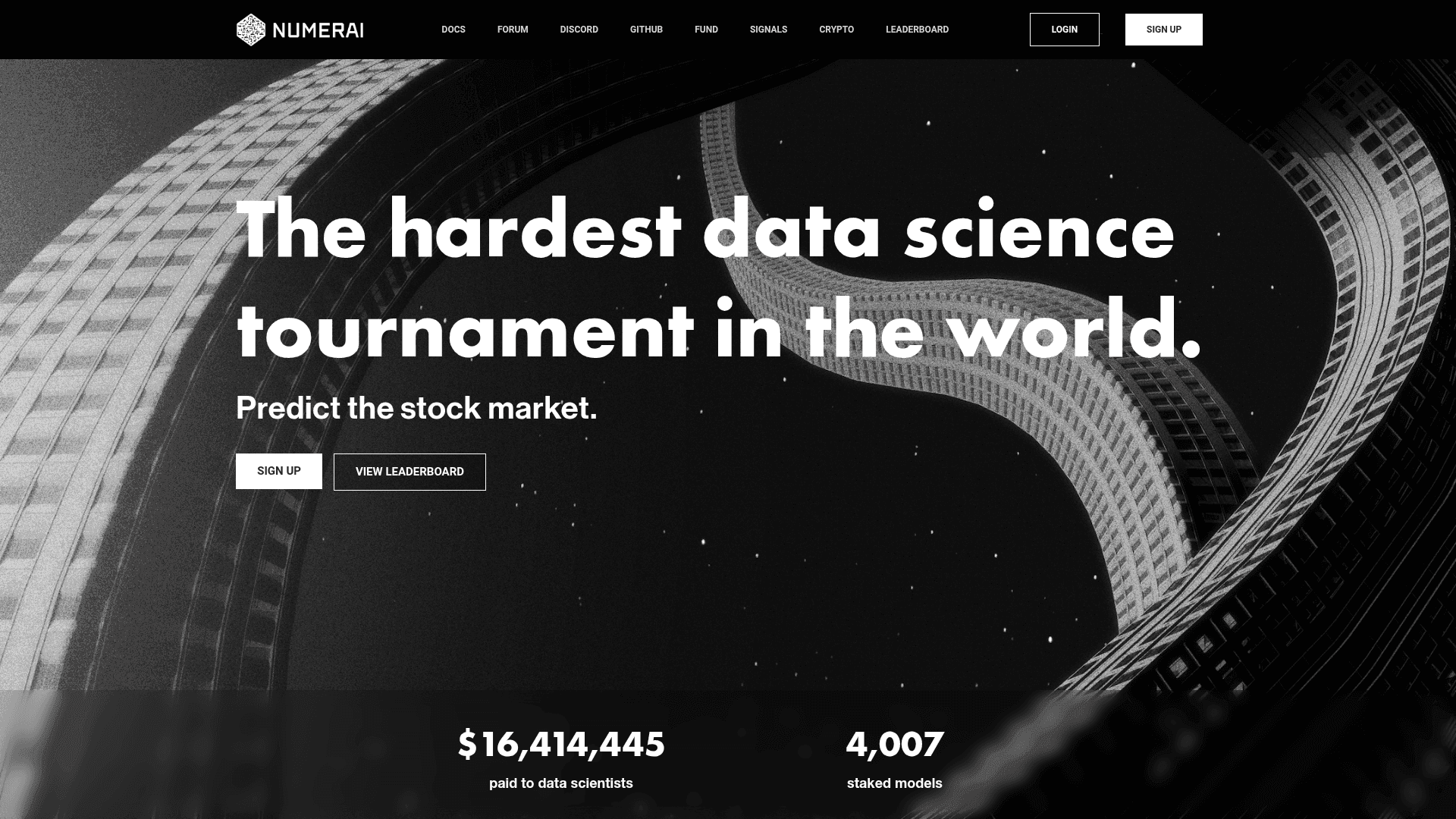 Numerai website screenshot