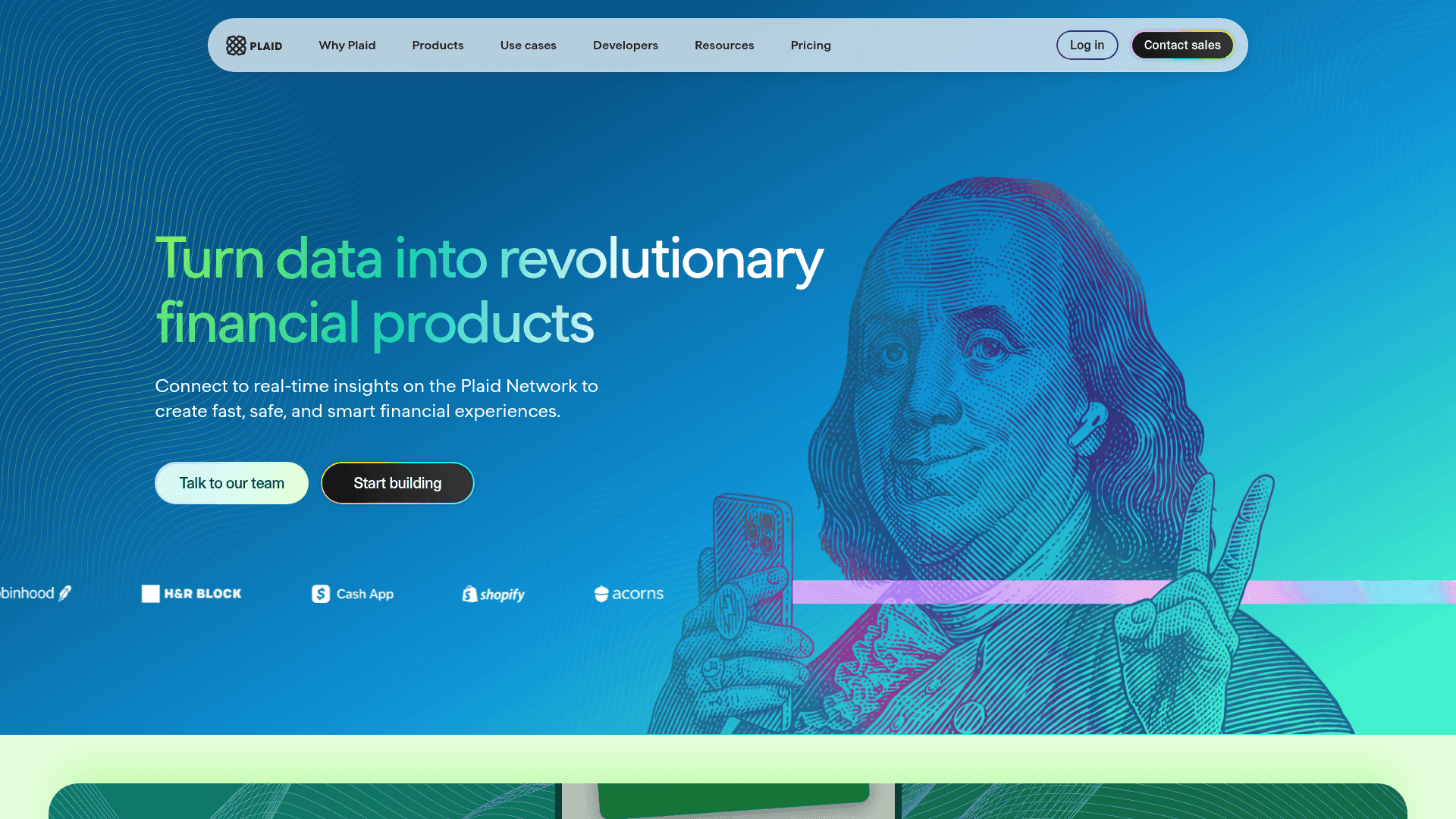 Plaid website screenshot