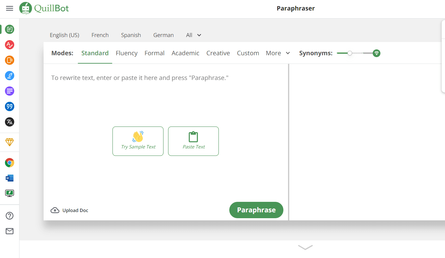 QuillBot website screenshot