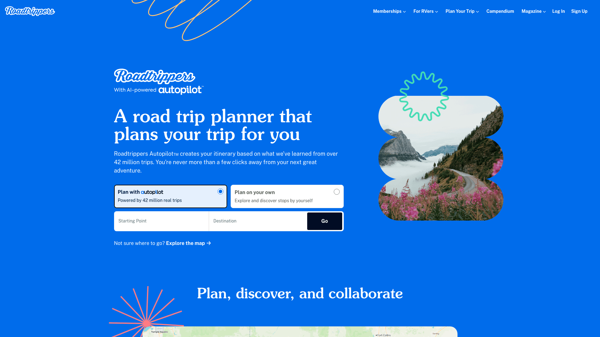 Roadtrippers website screenshot