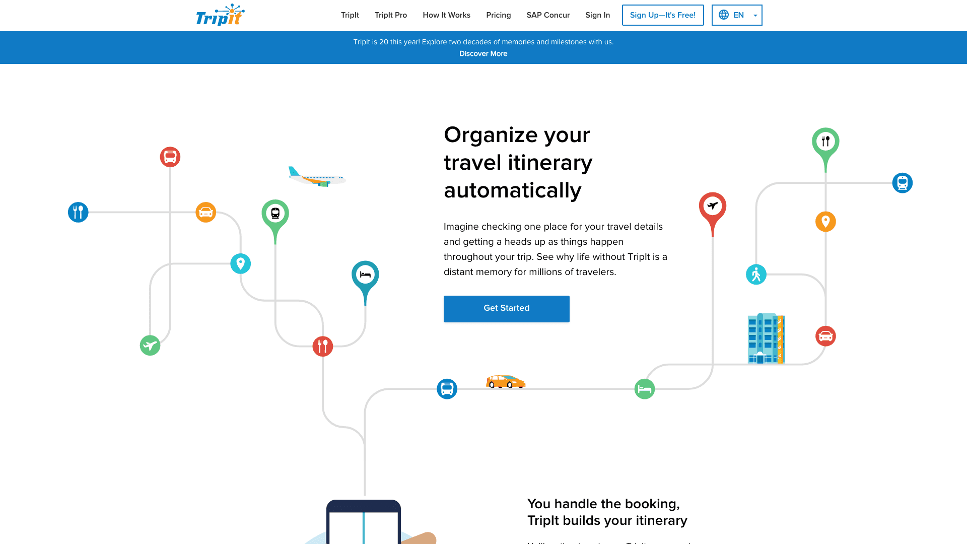 TripIt website screenshot