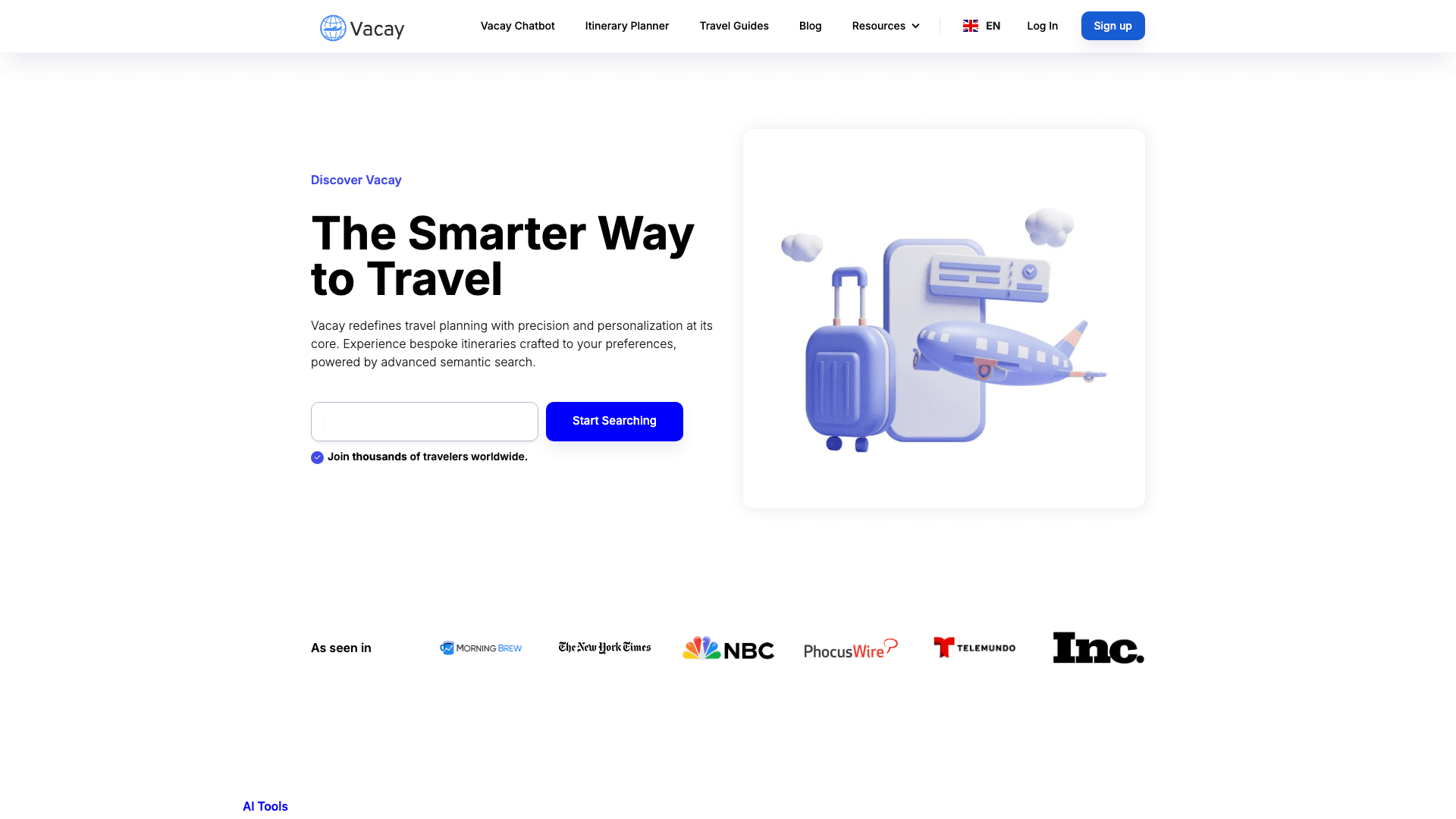 Vacay website screenshot