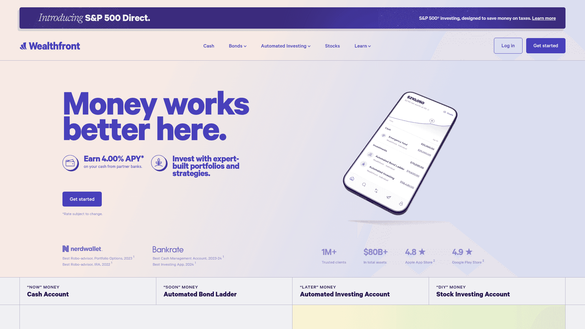 Wealthfront website screenshot