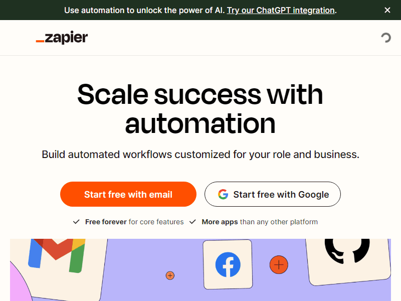 Zapier website screenshot