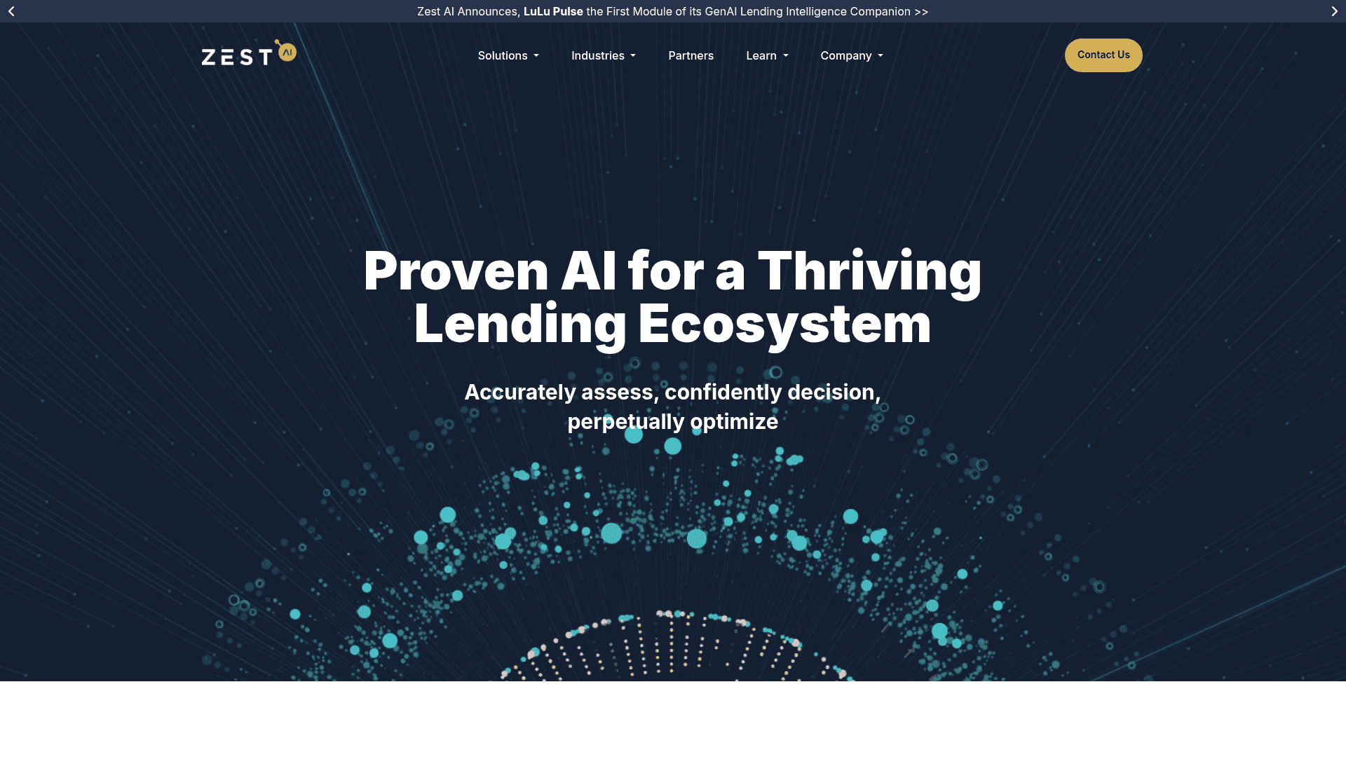 Zest AI website screenshot