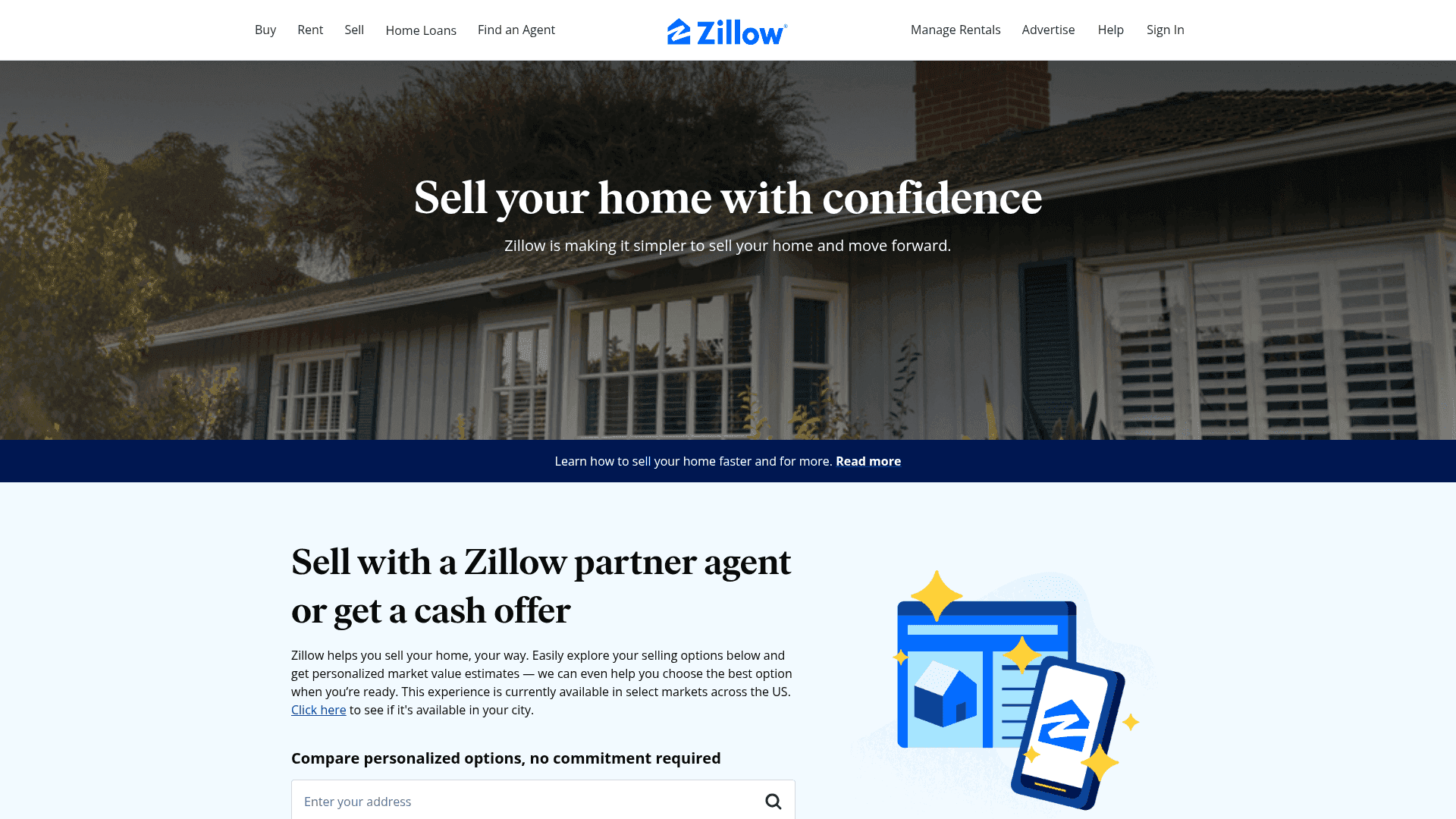 Zillow Offers website screenshot