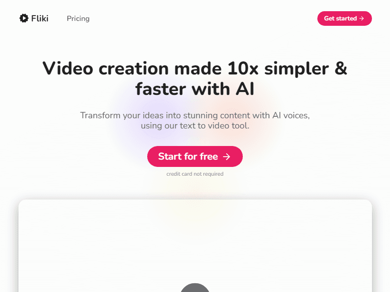 Fliki website screenshot